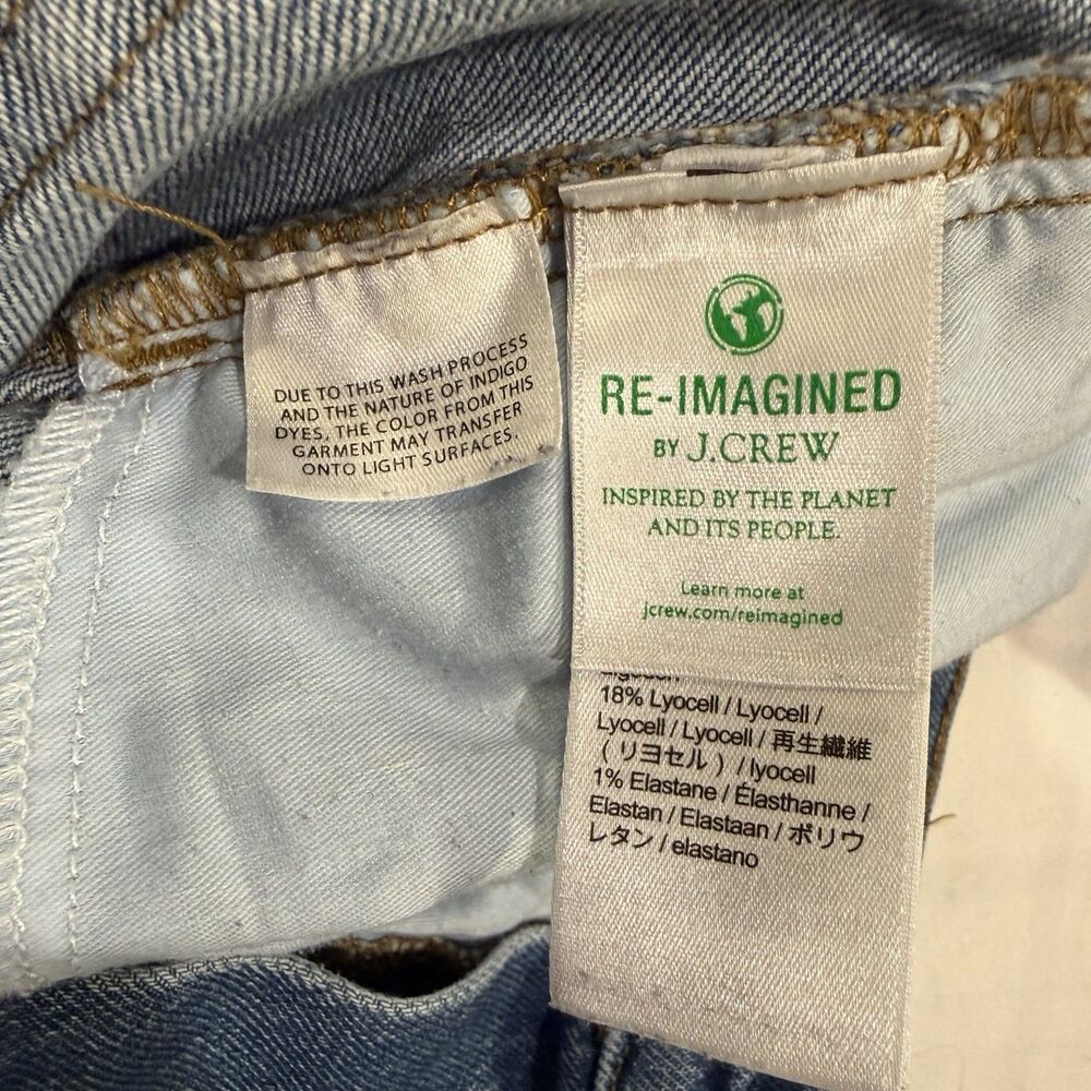 J. Crew Women's Jeans Size 29 9" Billie Blue Denim Boot Crop Light Wash Frayed - Picture 9 of 12